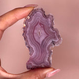 Esté Crystals crystal Pink Laguna Agate Slice with Parallax