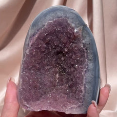 Esté Crystals crystal Pink Sugar Agate Freeform