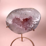 Esté Crystals crystal Pink Sugar Amethyst Freeform with Druzy Heart Cave