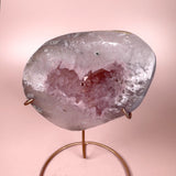 Esté Crystals crystal Pink Sugar Amethyst Freeform with Druzy Heart Cave