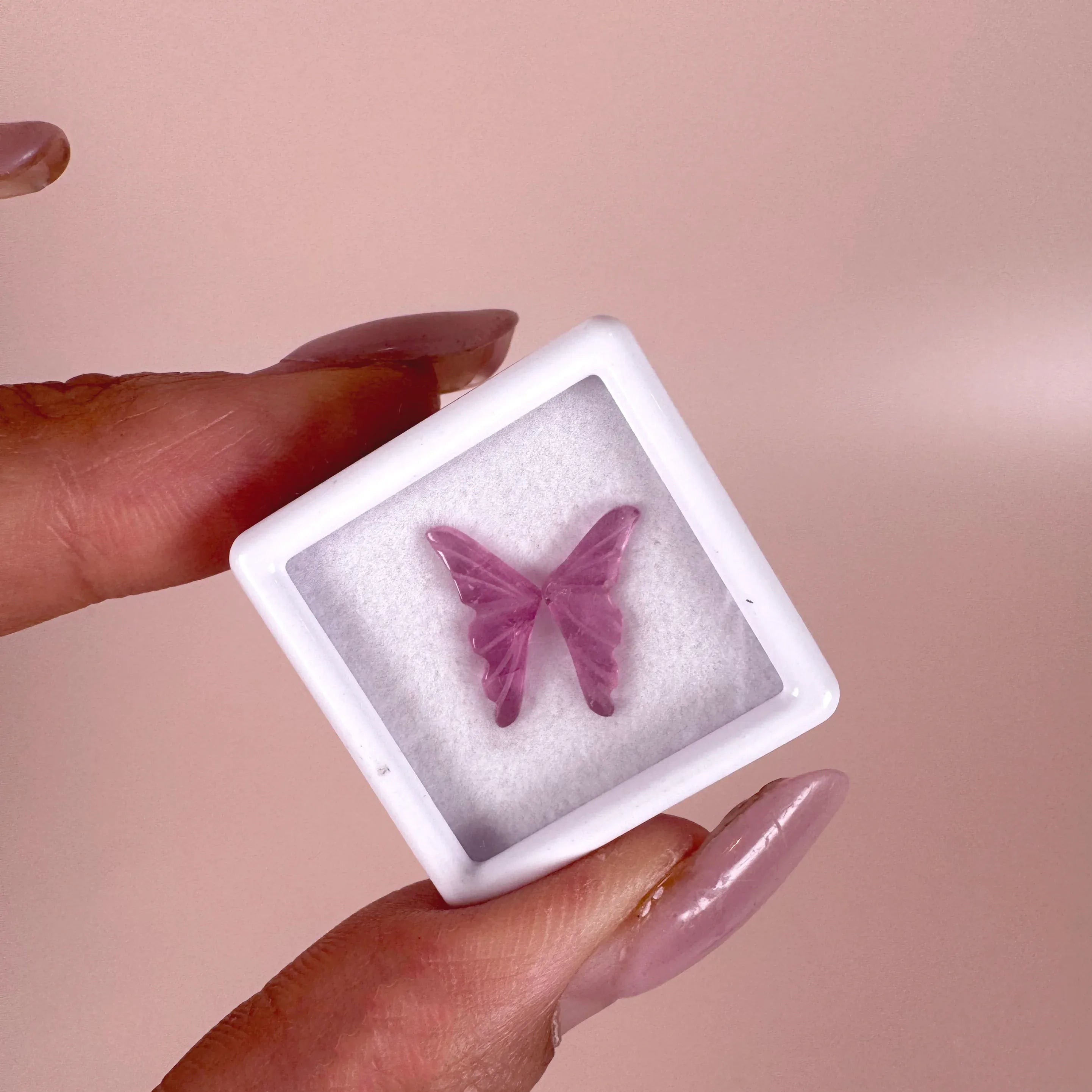 Esté Crystals crystal Pink Tourmaline Mini Butterfly in Case