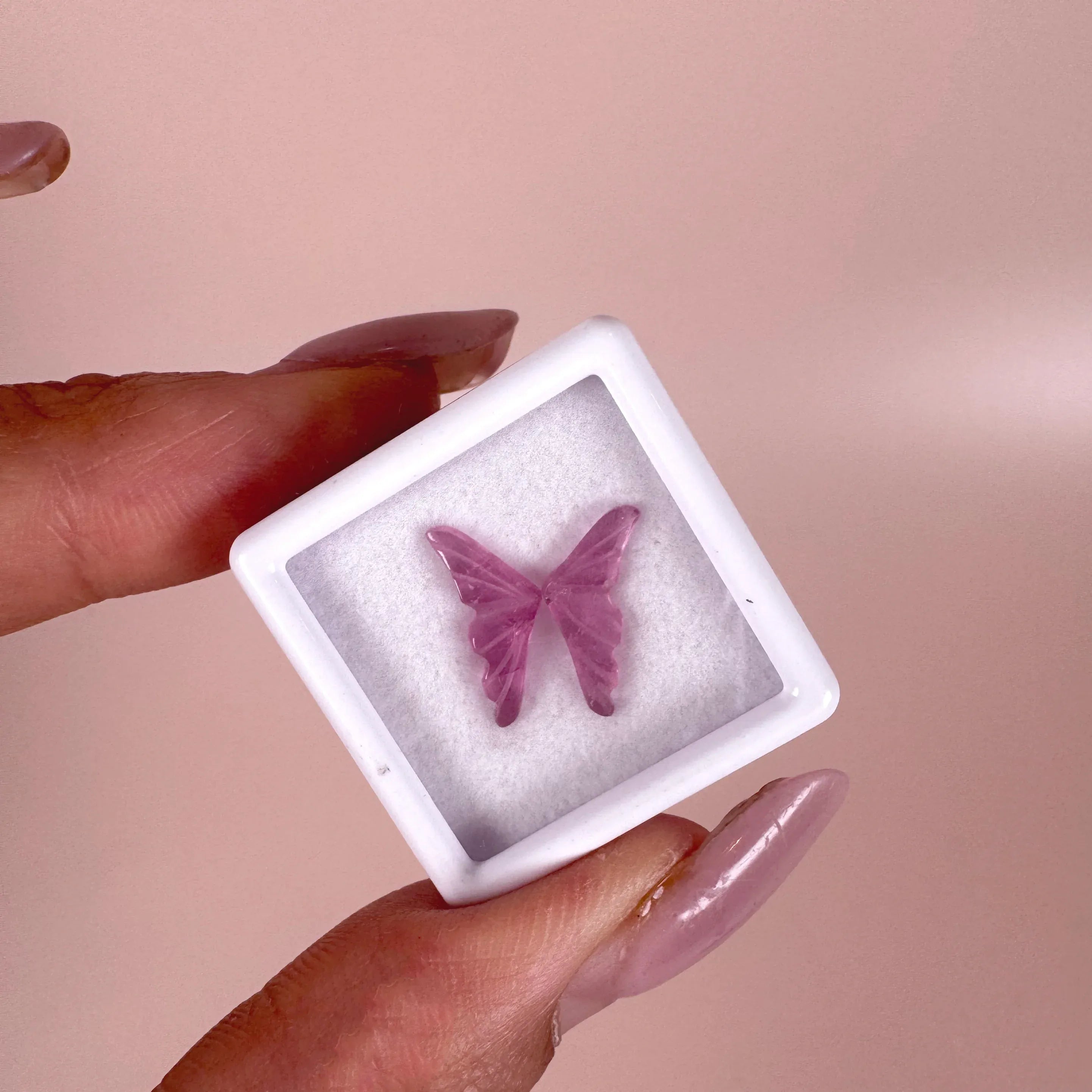 Esté Crystals crystal Pink Tourmaline Mini Butterfly in Case
