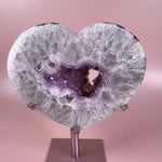 Esté Crystals crystal Portal Pastel Agate Heart with Spinning Stand