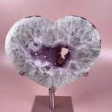 Esté Crystals crystal Portal Pastel Agate Heart with Spinning Stand