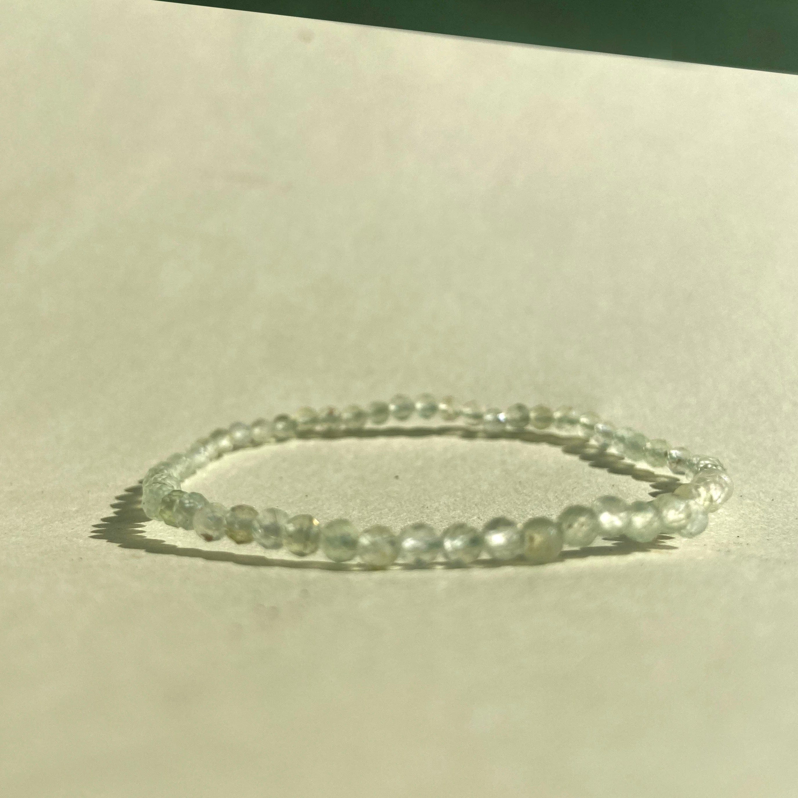 Esté Crystals crystal Prehnite Faceted Crystal Bracelet