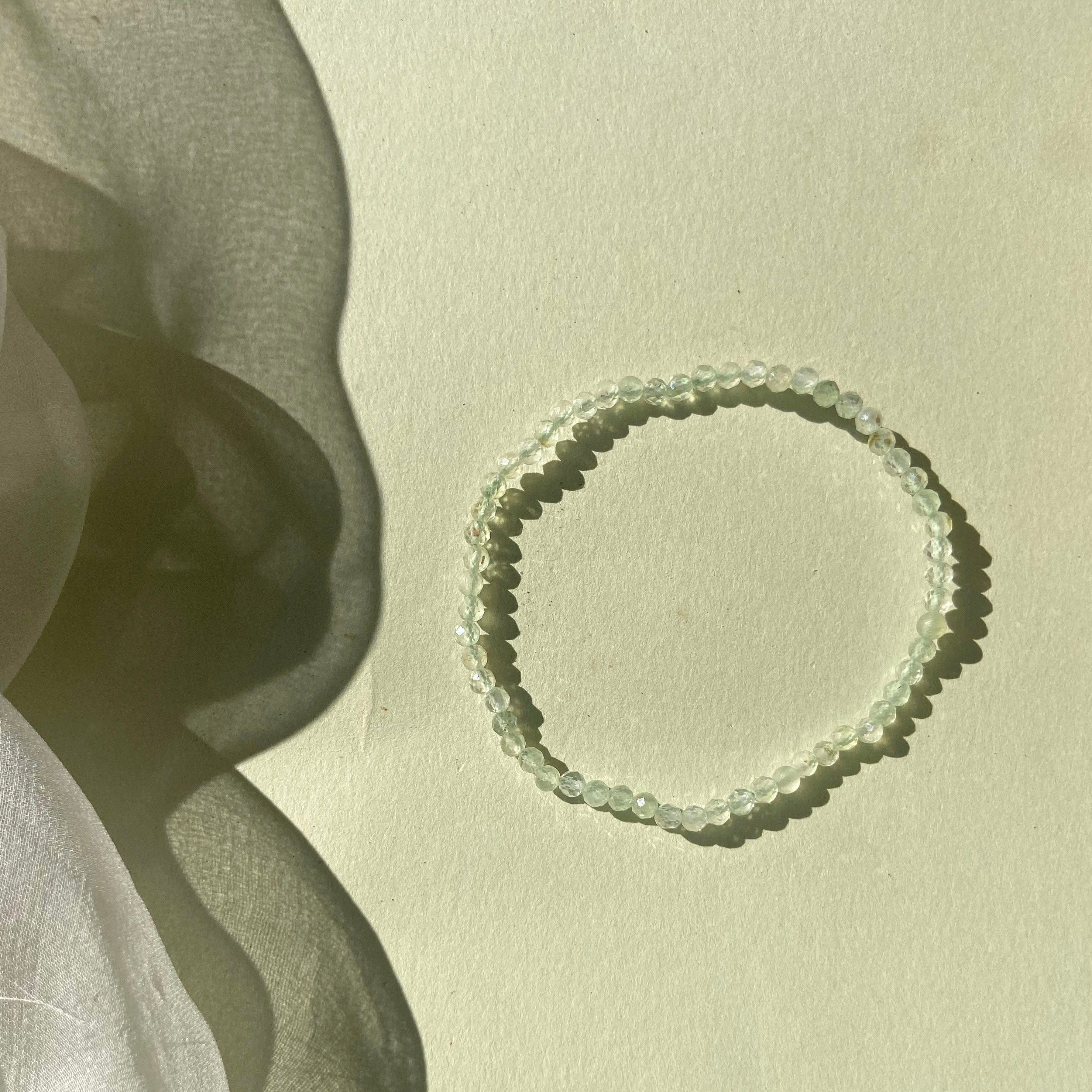 Esté Crystals crystal Prehnite Faceted Crystal Bracelet