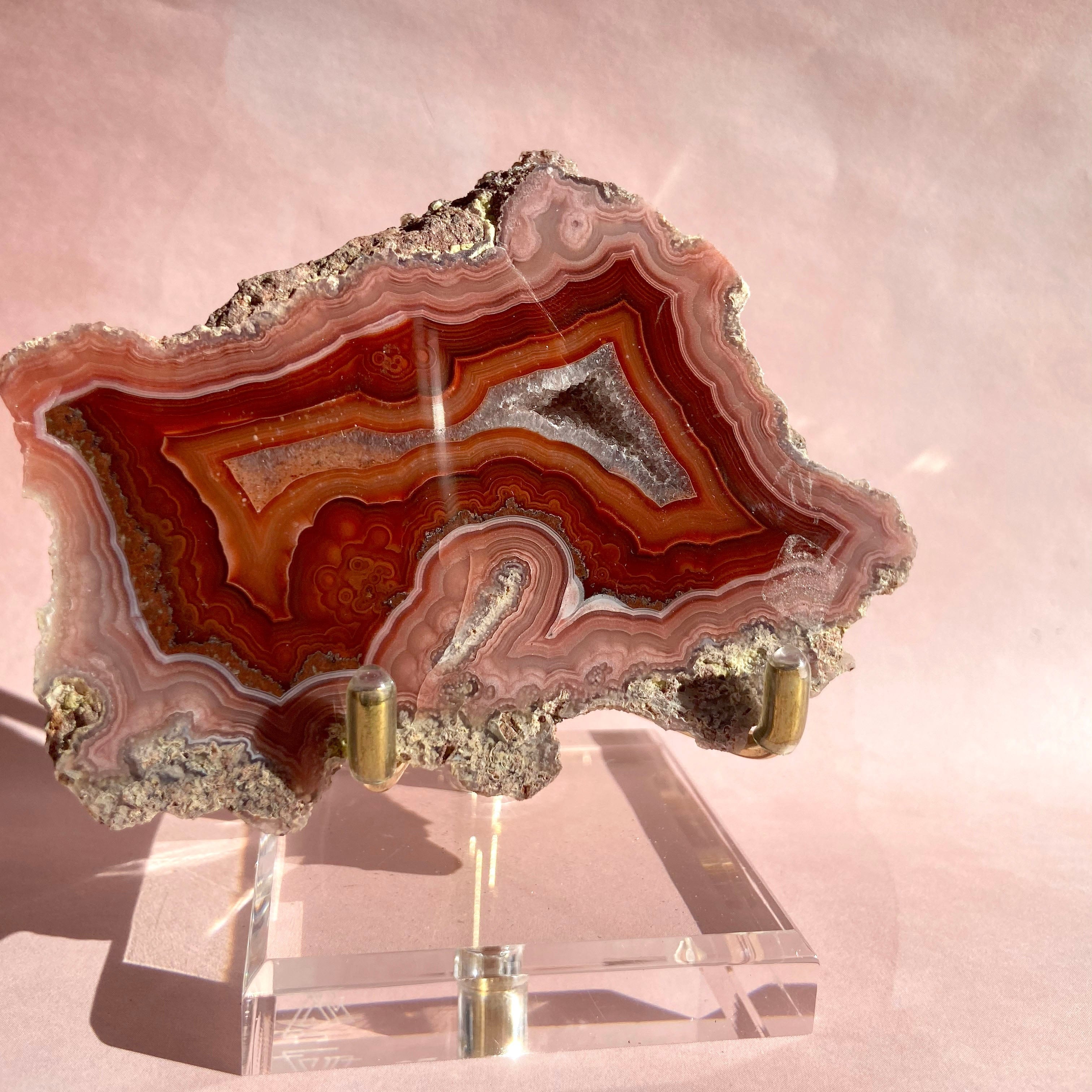 Esté Crystals crystal Red Druzy Laguna Agate