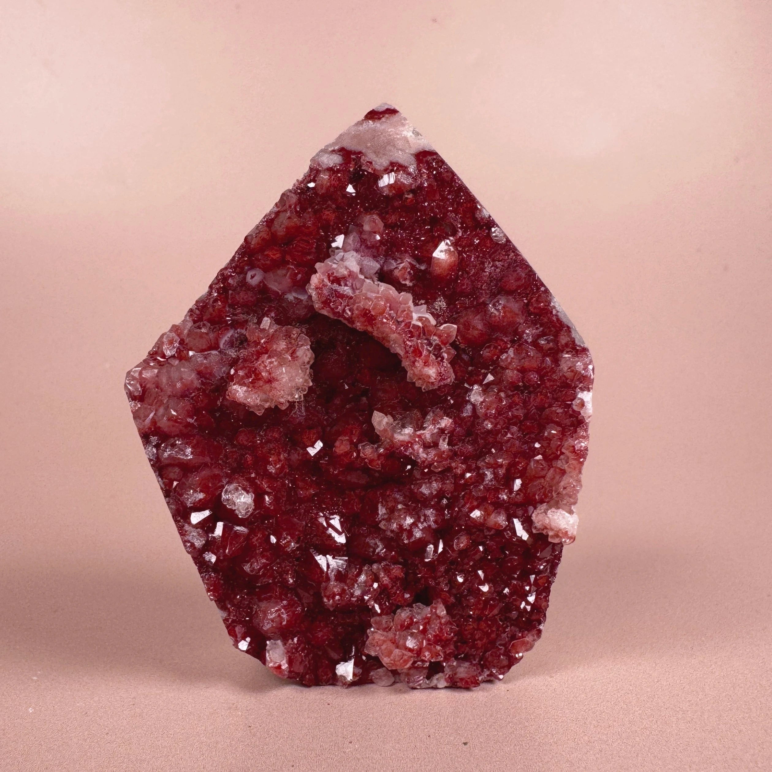 Esté Crystals crystal Red Druzy Pink Amethyst Tower