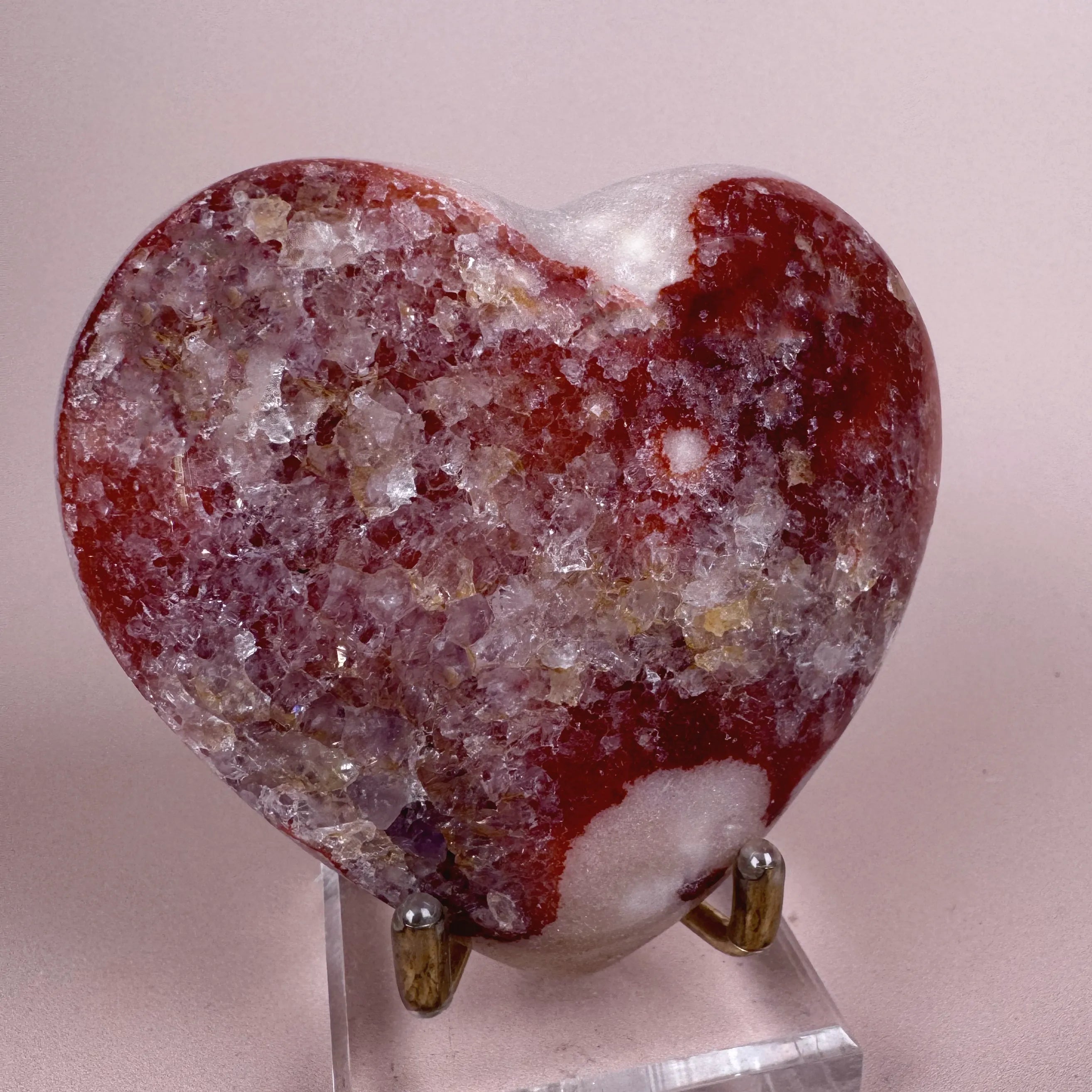 Esté Crystals crystal Red Velvet Pink Amethyst Heart