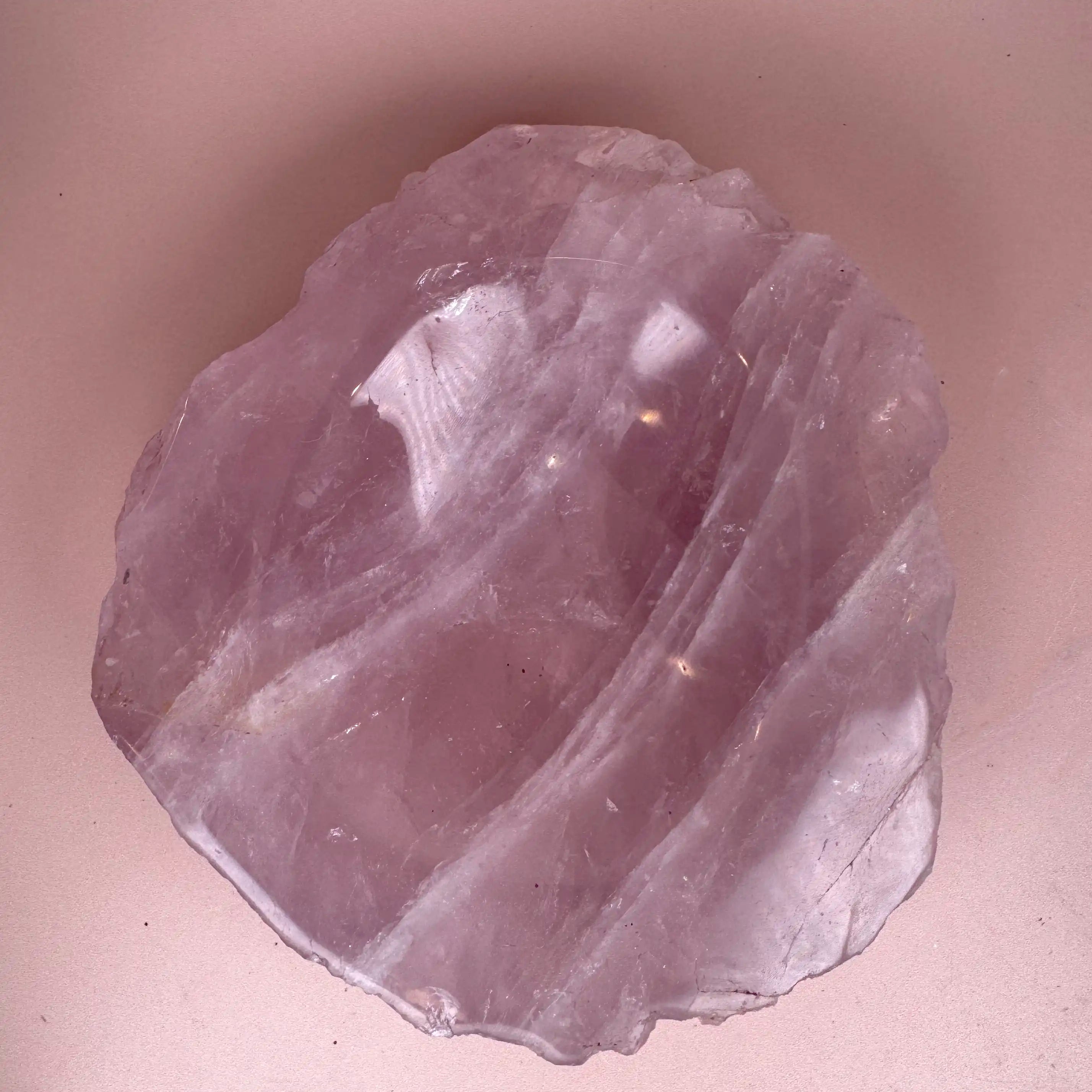 Esté Crystals crystal Rose Quartz Bowl
