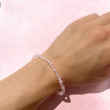Esté Crystals crystal Rose Quartz Crystal Bracelet