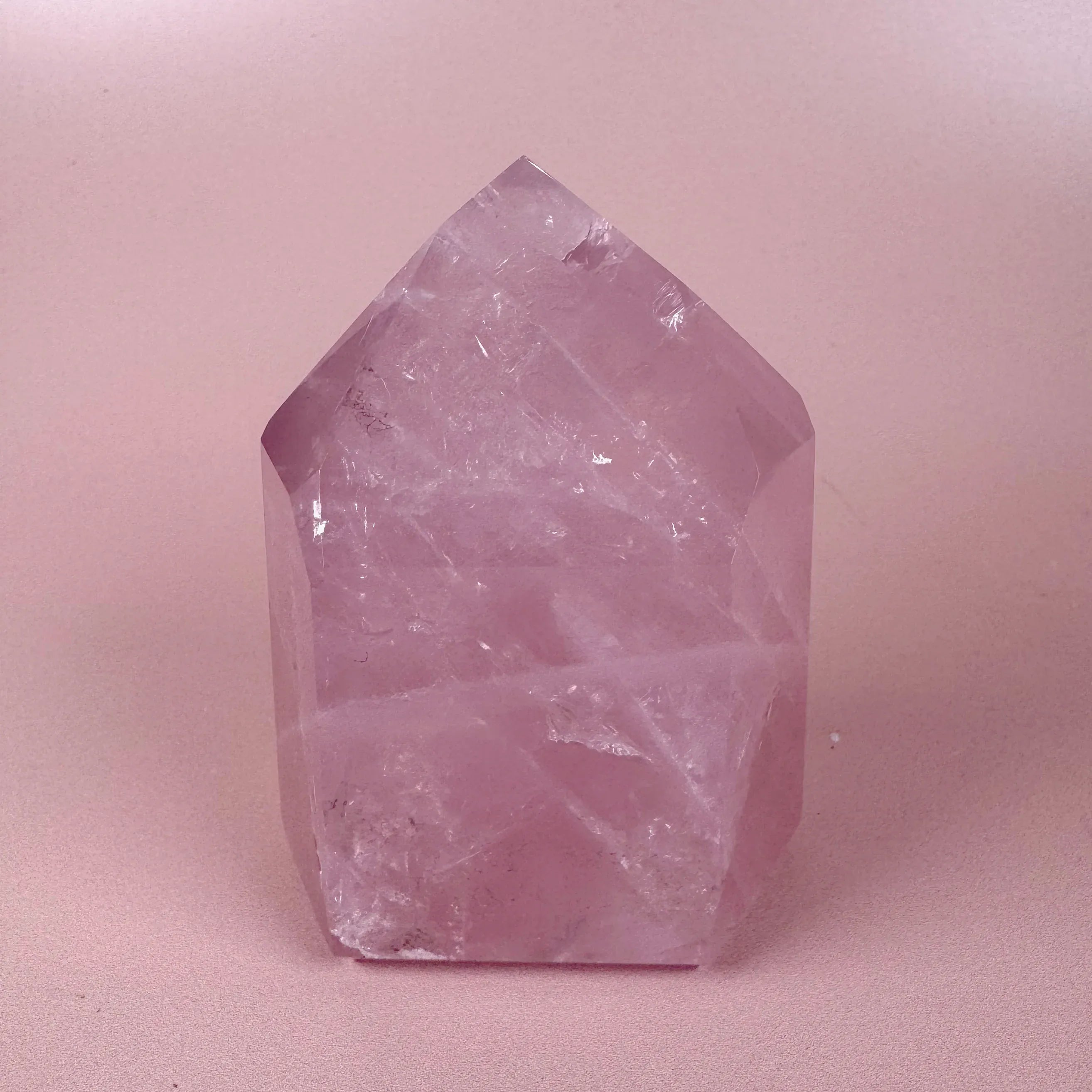 Esté Crystals crystal Rose Quartz Tower