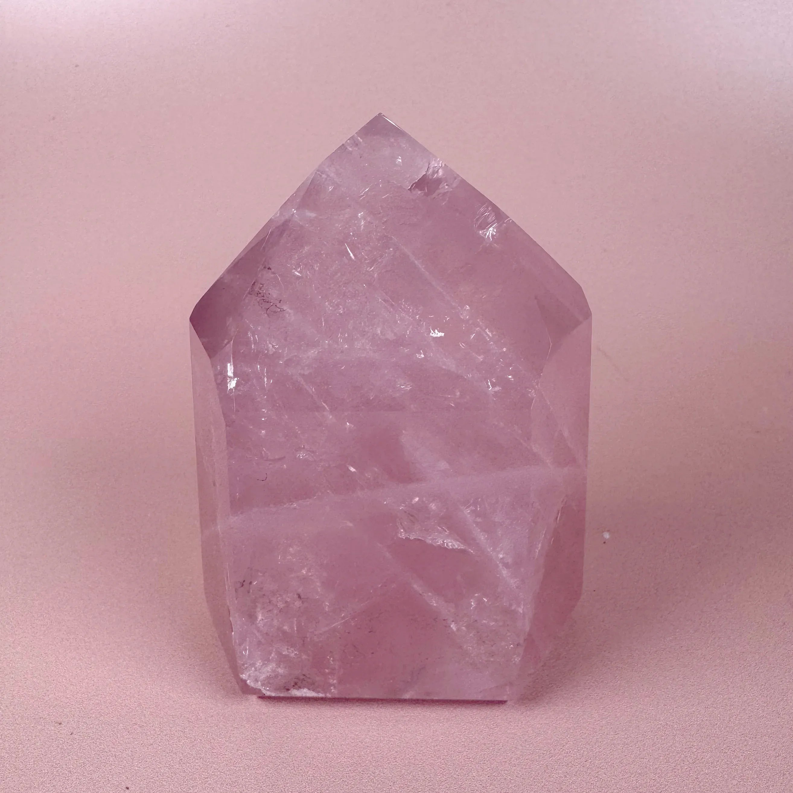 Esté Crystals crystal Rose Quartz Tower