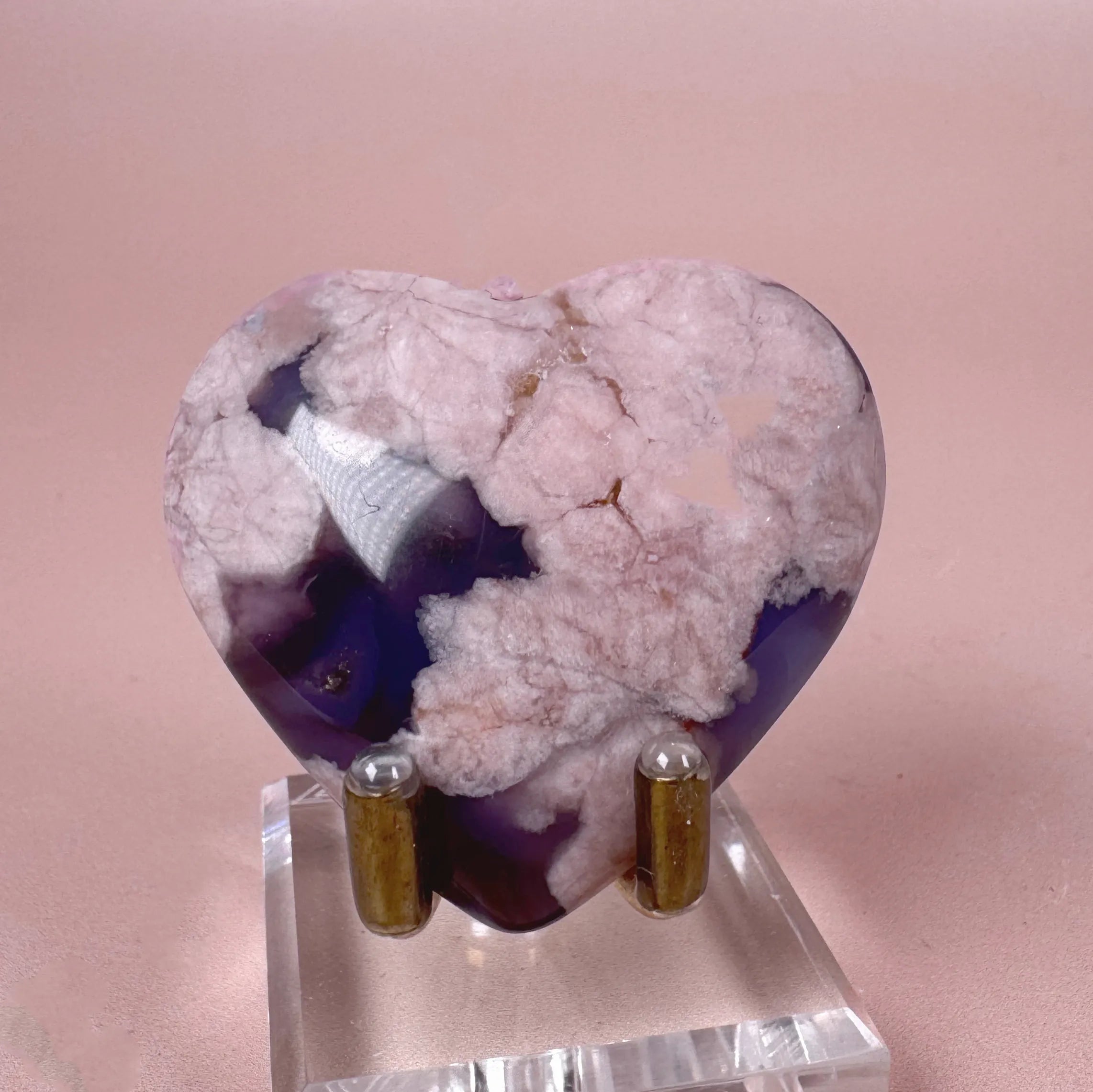 Esté Crystals crystal Sakura Blue Flower Agate Heart