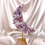 Esté Crystals crystal Selena Pink Amethyst Moon with Stand