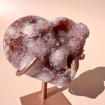 Esté Crystals crystal Senna Pink Amethyst Heart with Stand