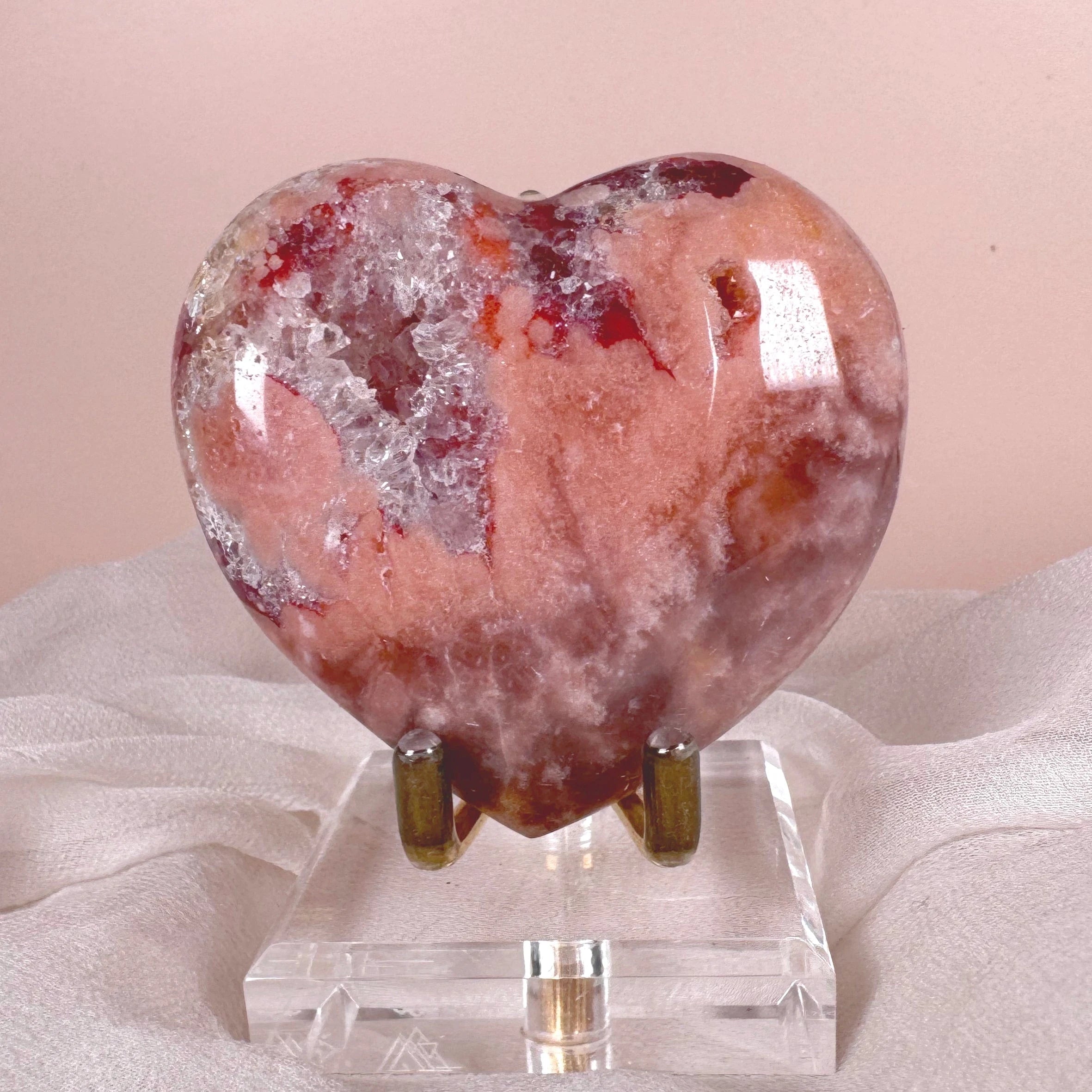 Esté Crystals crystal Sherbert Pink Amethyst Heart