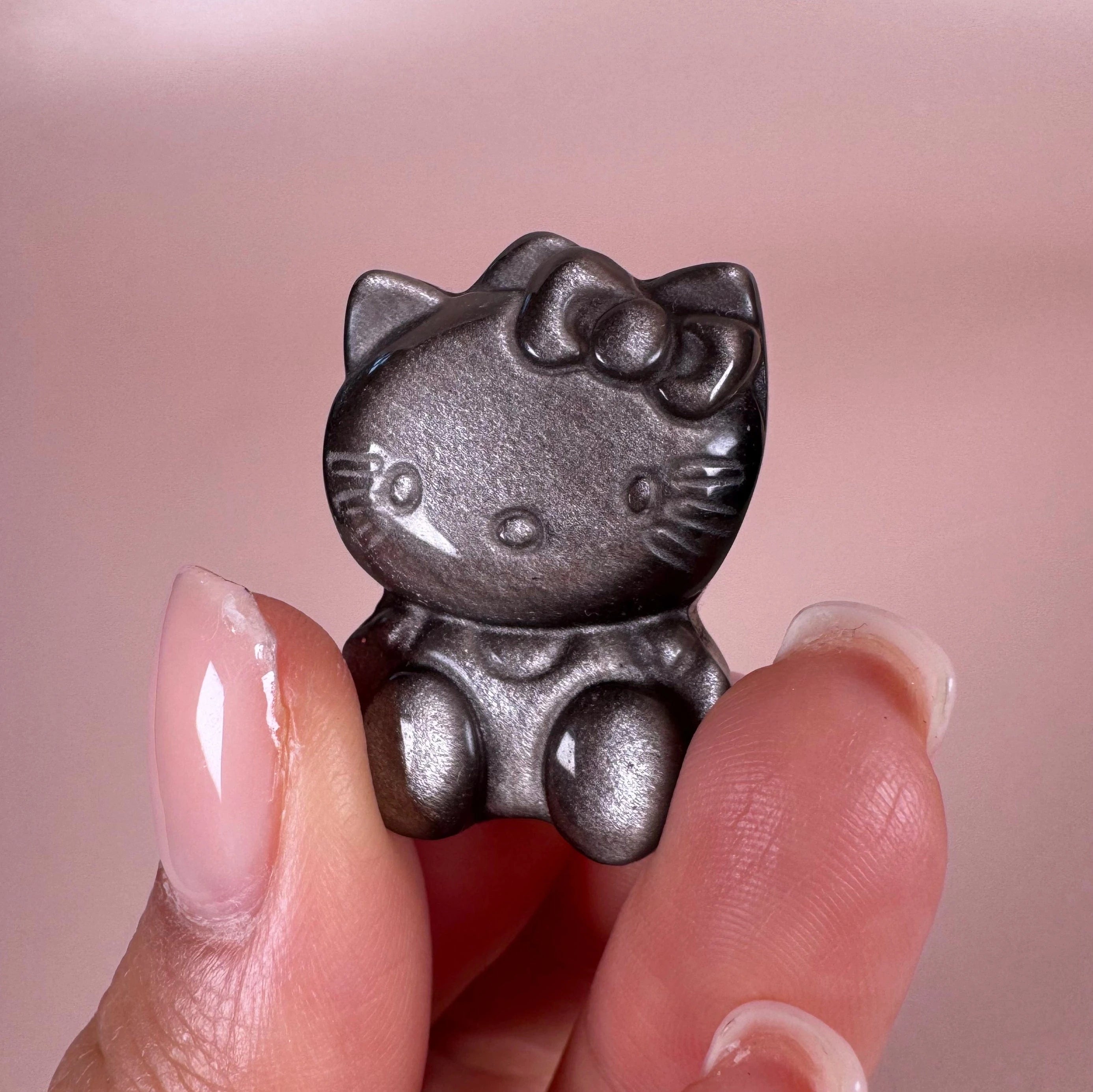 Esté Crystals crystal Silver Sheen Obsidian Hello Kitty