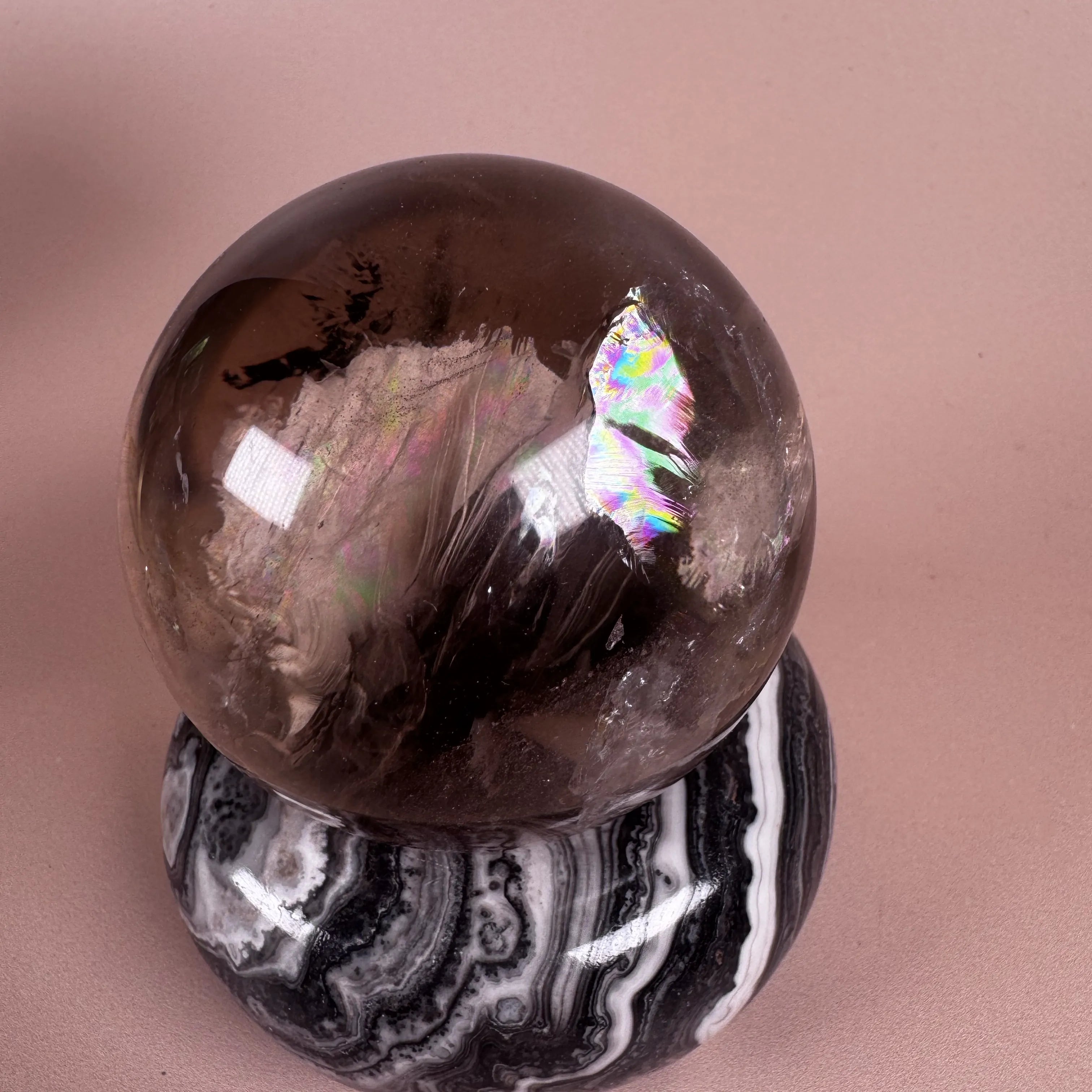 Esté Crystals crystal Smoky Quartz Sphere