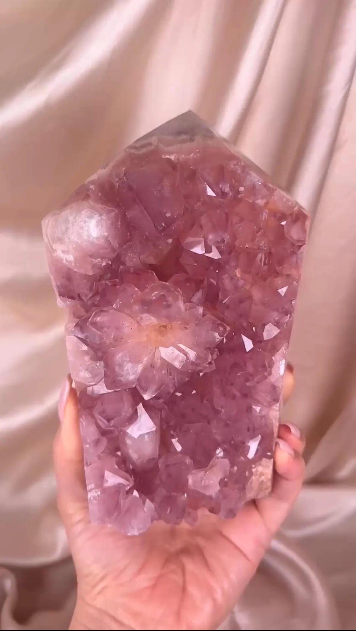 Esté Crystals crystal Statement Pink Amethyst Jolly Tower