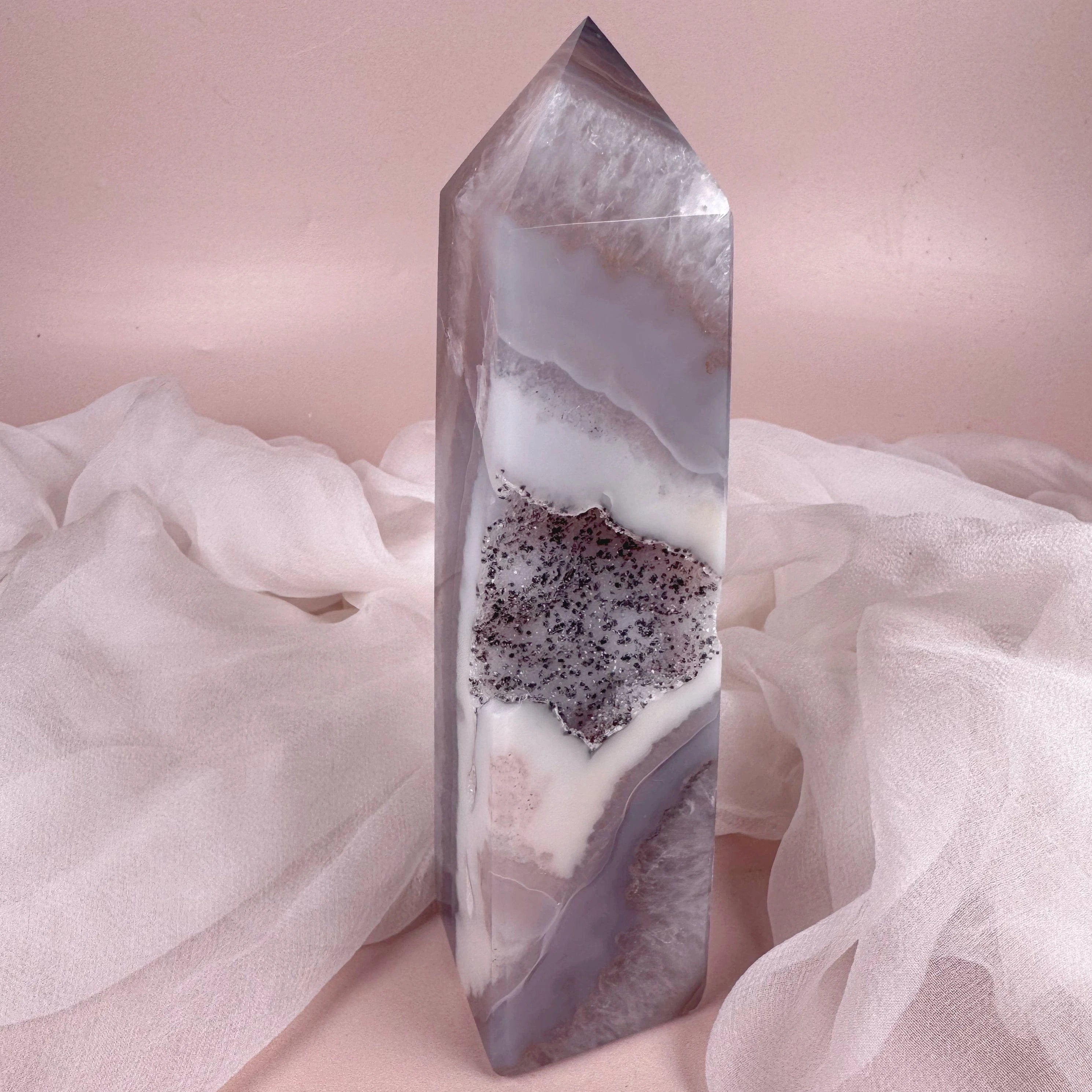 Esté Crystals crystal Sugar Druzy Agate Tower