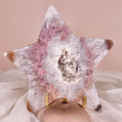 Esté Crystals crystal Sugar Druzy Ombré Pink Agate Star