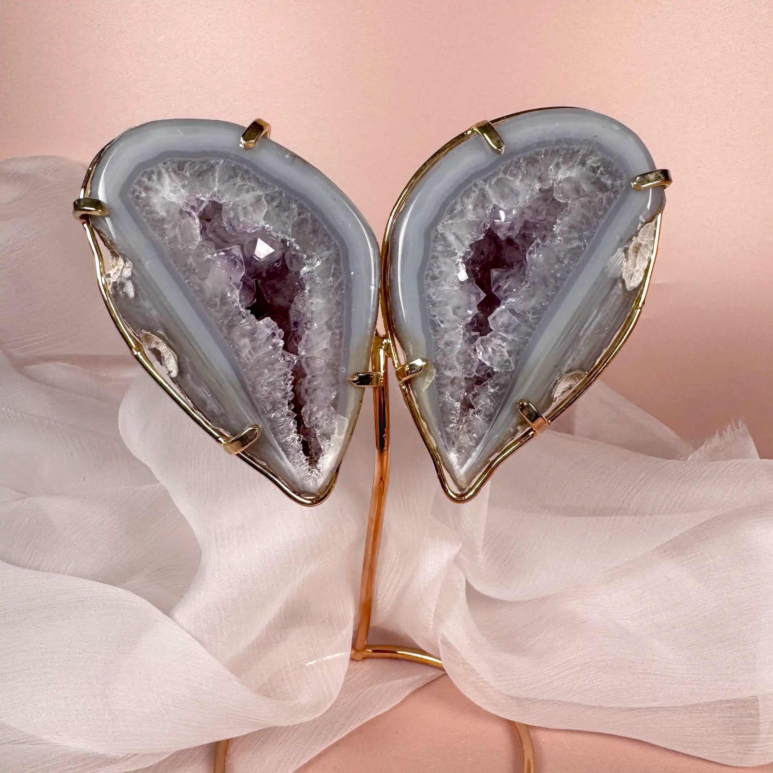Esté Crystals crystal Violetta Lilac Agate Wings