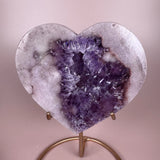 Esté Crystals crystal Violette Pink Amethyst Heart with Stand