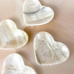Esté Crystals crystal White Onyx Heart Bowls