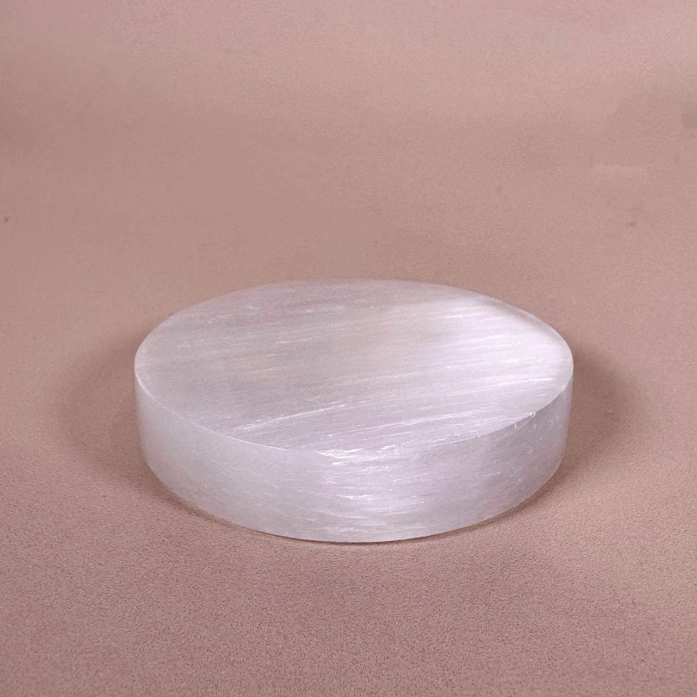 Esté Crystals Crystals Satin Spar Selenite Small Charging Plate