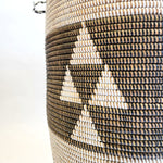 Esté Crystals home decor Black & White Woven Hamper Basket with Lid