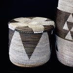 Esté Crystals home decor Large Flat Top Woven Basket
