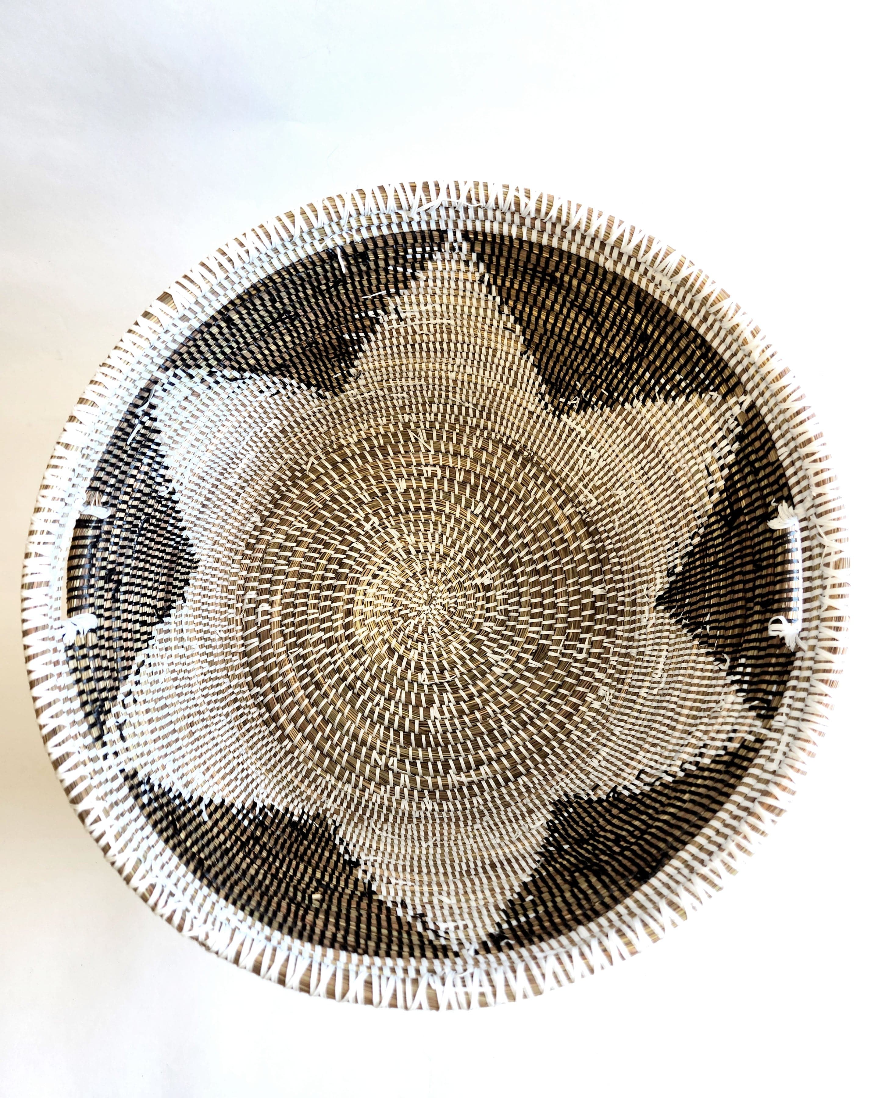 Esté Crystals home decor Large Flat Top Woven Basket