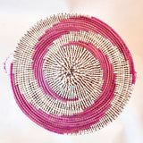 Esté Crystals home decor Large Hot Pink Woven Basket Hamper with Lid