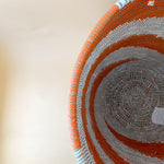 Esté Crystals home decor Large Orange Woven Hamper Basket with Lid