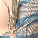 Esté Crystals home decor Large Periwinkle Woven Hamper Basket with Lid
