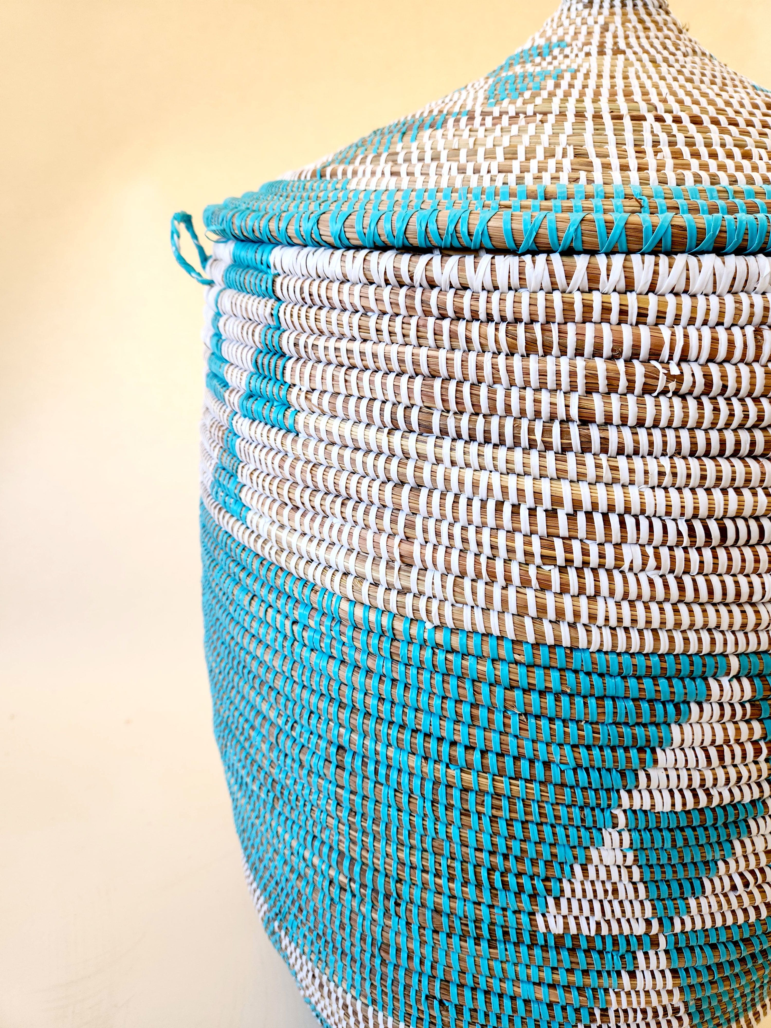 Esté Crystals home decor Turquoise Hamper Basket