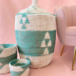 Esté Crystals home decor Turquoise Hamper Basket