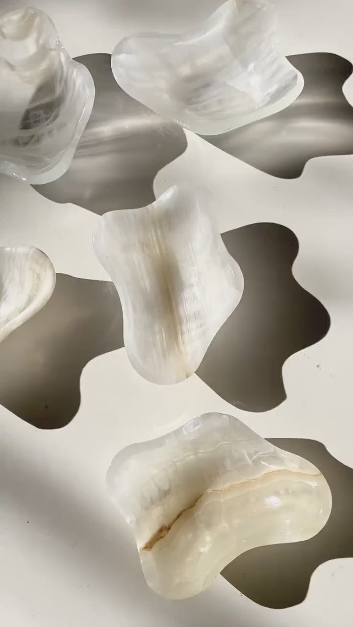 Small White Onyx Trinket Bowls | Onyx | Crystal Home Decor | Bowls | Onyx Bowls