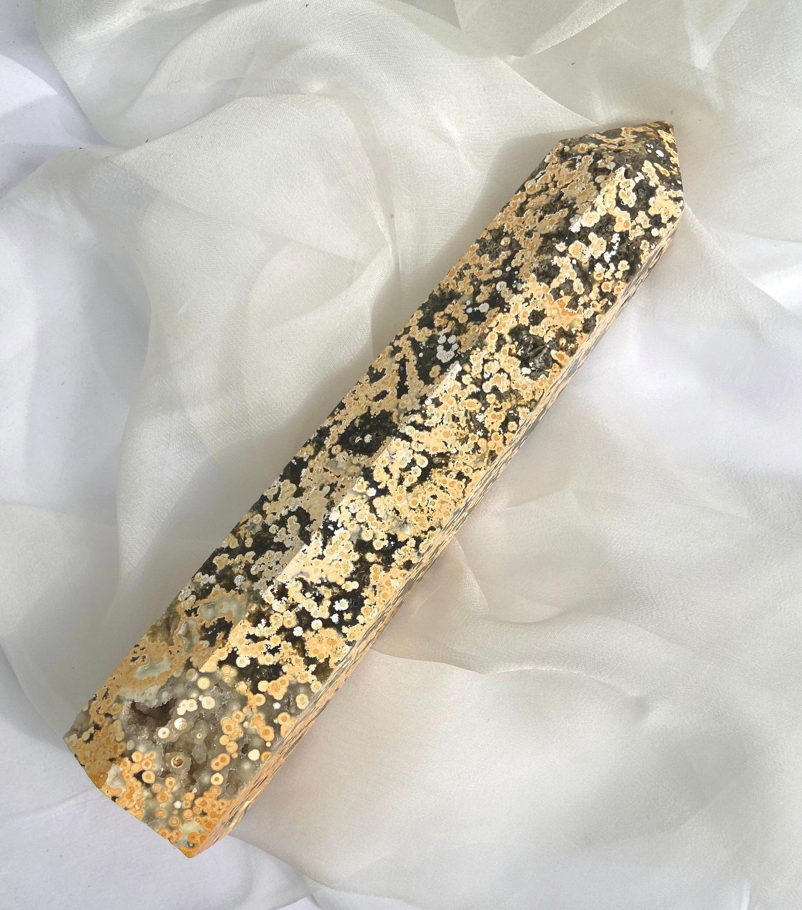 Esté Crystals crystal Large Druzy Sea Jasper Crystal Tower