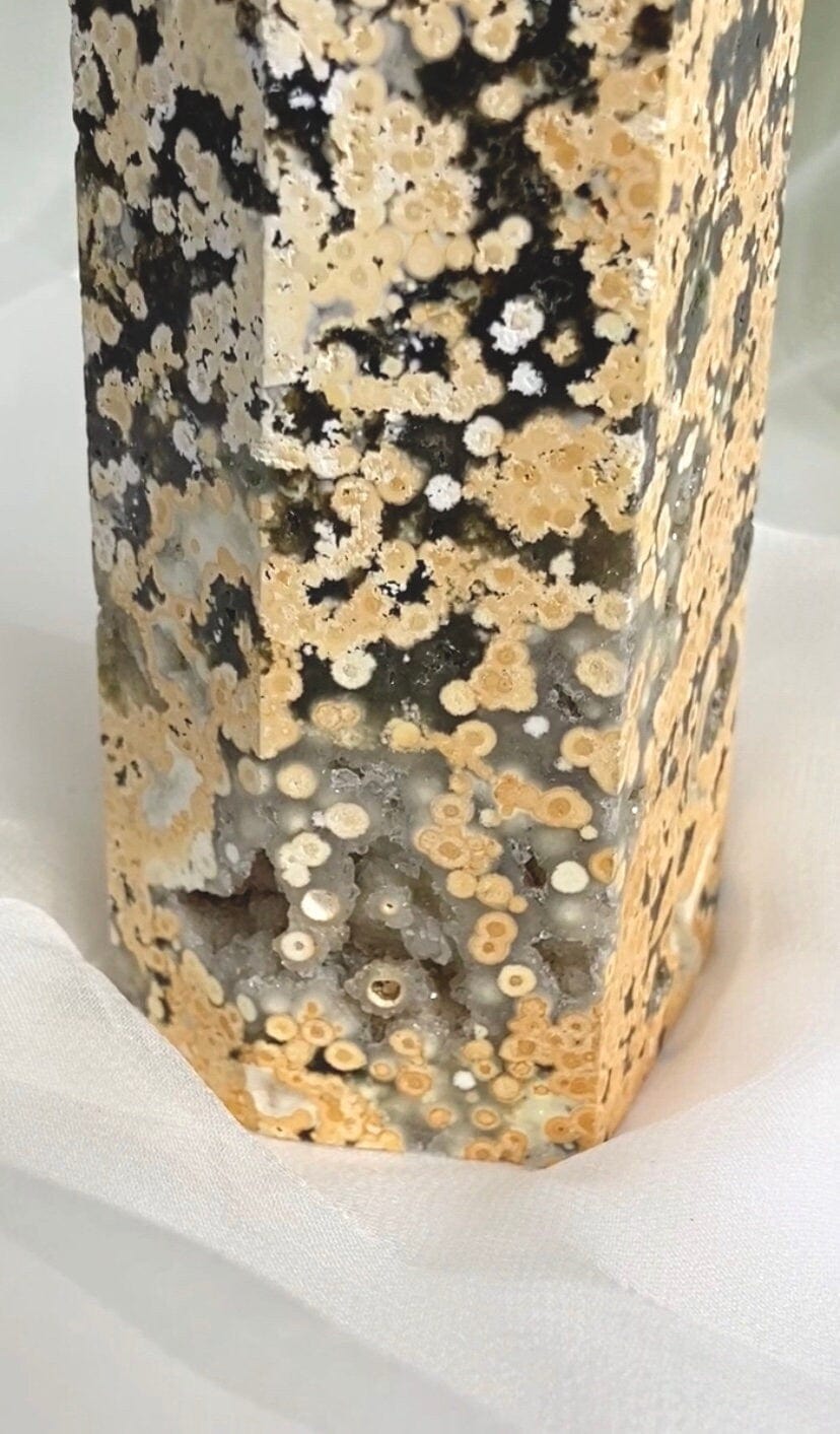 Esté Crystals crystal Large Druzy Sea Jasper Crystal Tower