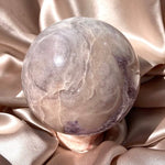 Esté Crystals crystal Large Pink Amethyst Sphere with Purple Druzy