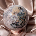 Esté Crystals crystal Large Pink Amethyst Sphere with Purple Druzy